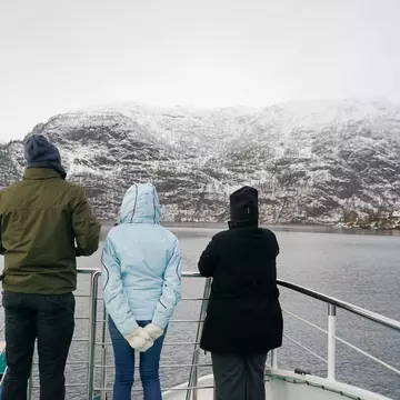 Bergen, Norway - 27 November 2017. Tourist Fjord cruise from Bergen to Mostraumen, License Type: media, Download Time: 2025-02-04T22:18:27.000Z, User: claramonitto, Editorial: true, purchase_order: 56530 - Guidebooks, job: Global Publishing-WIP, client: Pocket Copenhagen 7, other: Clara Monitto