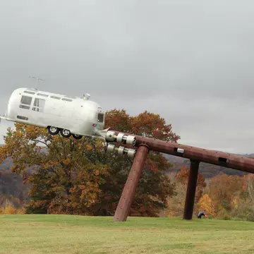 Woodbury, CT, USA - October 23, 2020: Edward Tufte's sculpture park, Hogpen Hill Farms, open to the public after 5 years. Tufte is an American statistician; pioneer in the field of data visualization, License Type: media, Download Time: 2024-09-09T04:37:42.000Z, User: Norma.PrauseBrewer_LonelyPlanet, Editorial: true, purchase_order: 56530, job: Global Publishing WIP, client: New England 11, other: Norma Brewer