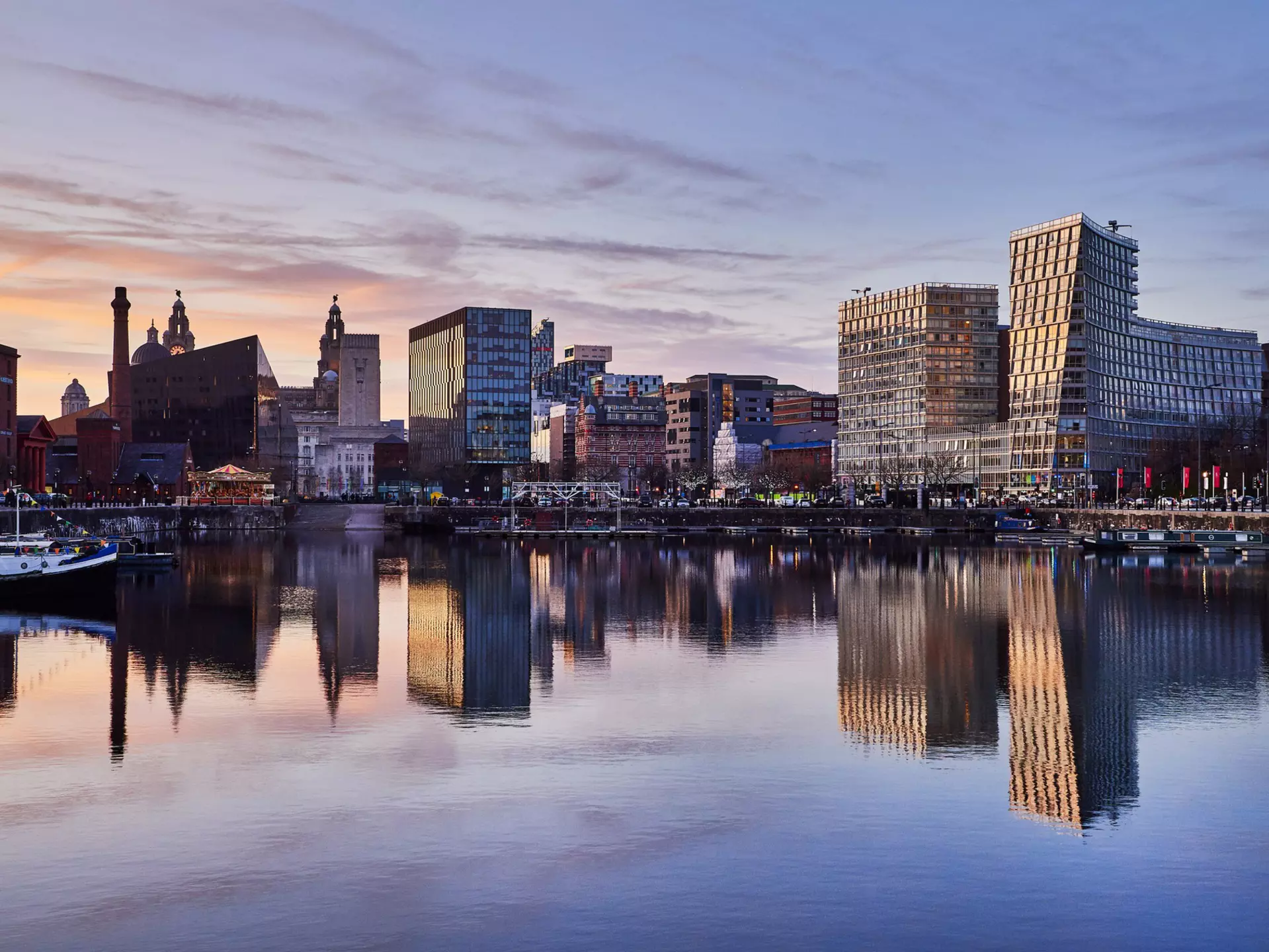 Historic and modern architecture mingles on Liverpool's famous waterfront. Andrea Pistolesi/Getty Images