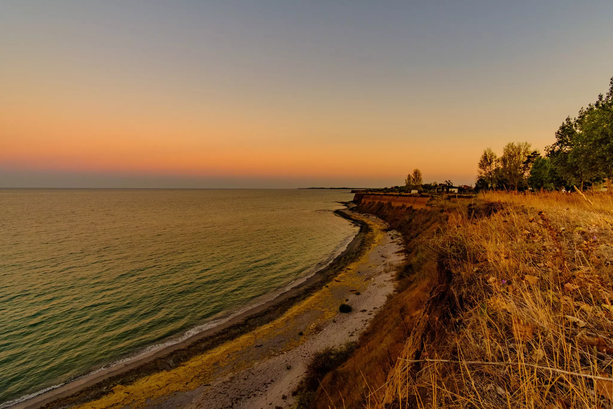 Sunset over Krapets Beach. 