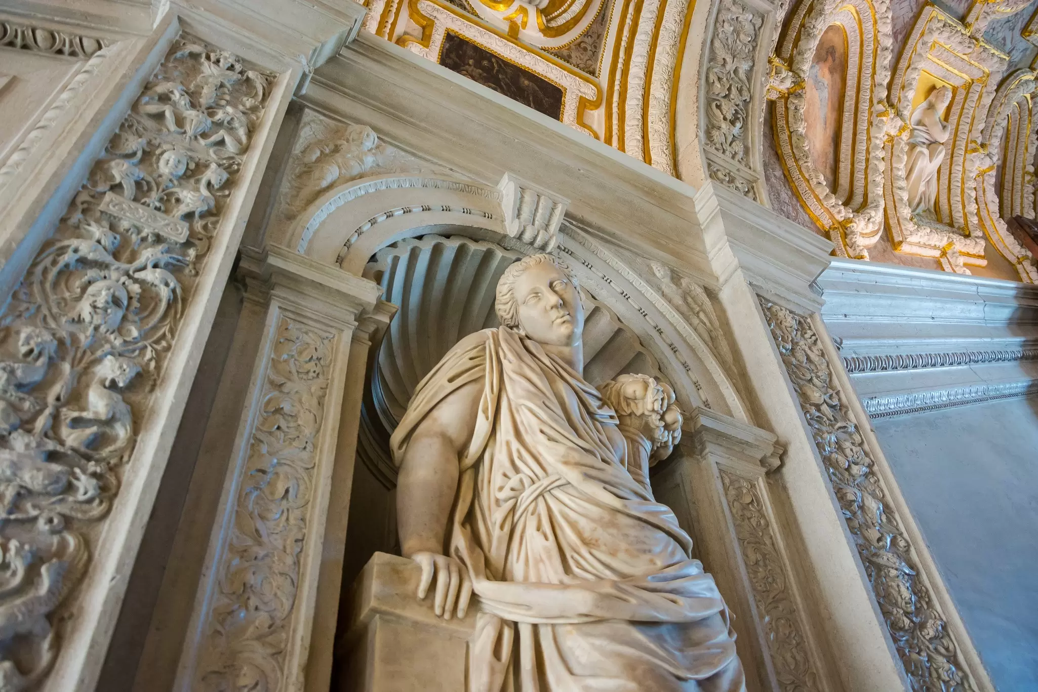 A sculpture in Palazzo Ducale in Venice, Italy.
