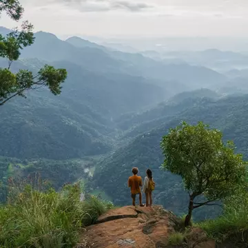 Ella Rock on the Pekoe Trail offers panoramic views over Sri Lanka's Hill Country. Oleh_Slobodeniuk/Getty Images