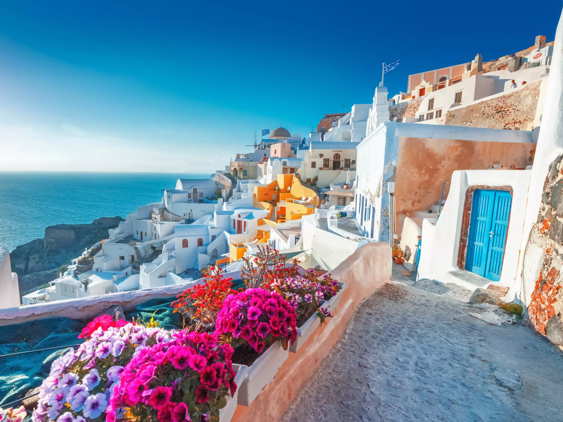Enjoy a hike past cycladic Santorini houses in Oia village
929135598
islands, cyclades, background, view, white, oia, greek, aegean, resort, vacation, landmark, traditional, beautiful, romantic, building, mediterranean, color, famous, destination, fira, popular, touristic, skyline, holidays, holiday, santorini
