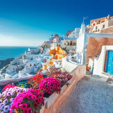 Enjoy a hike past cycladic Santorini houses in Oia village
929135598
islands, cyclades, background, view, white, oia, greek, aegean, resort, vacation, landmark, traditional, beautiful, romantic, building, mediterranean, color, famous, destination, fira, popular, touristic, skyline, holidays, holiday, santorini