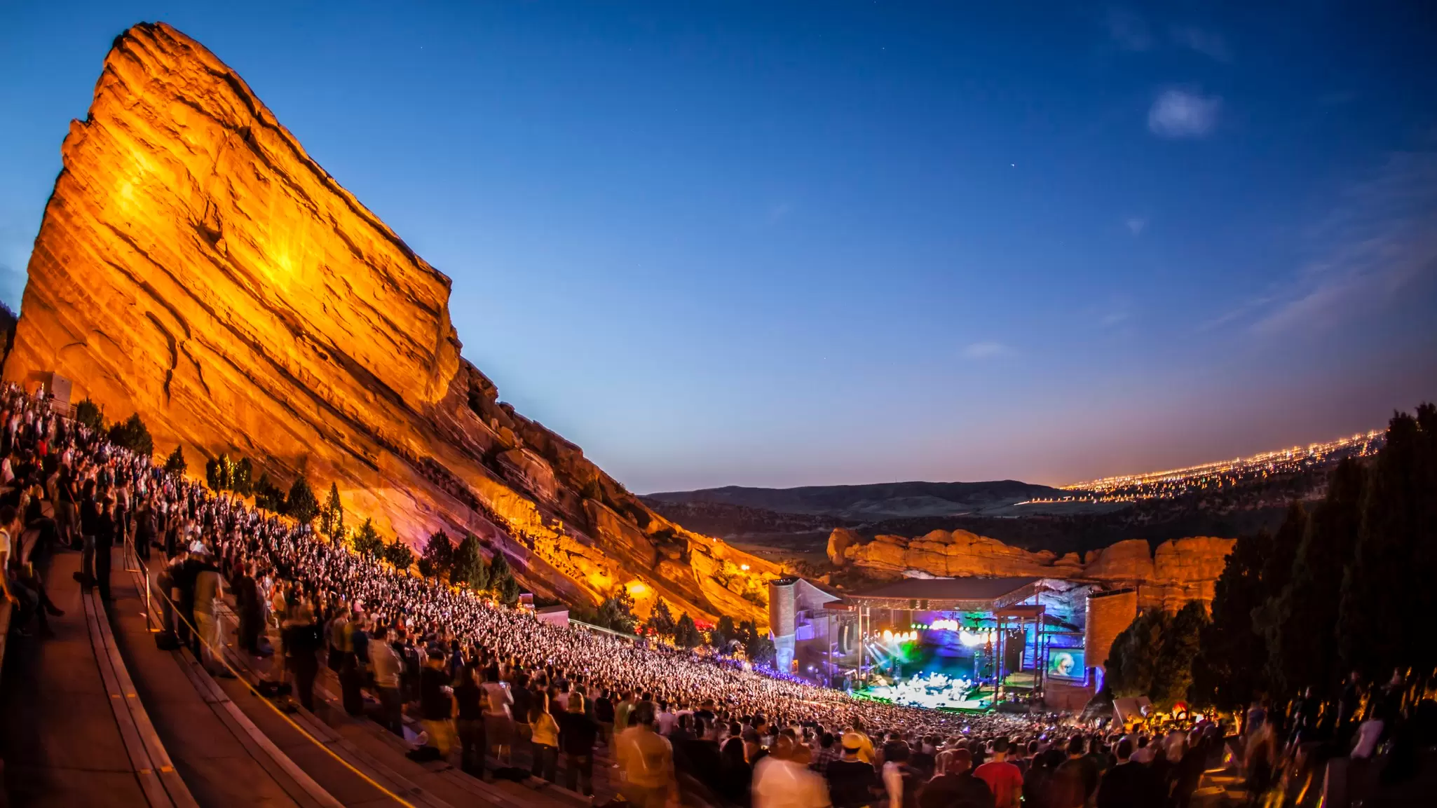 Crowd at Red Rocks Amphitheatre in Morrison, Co
