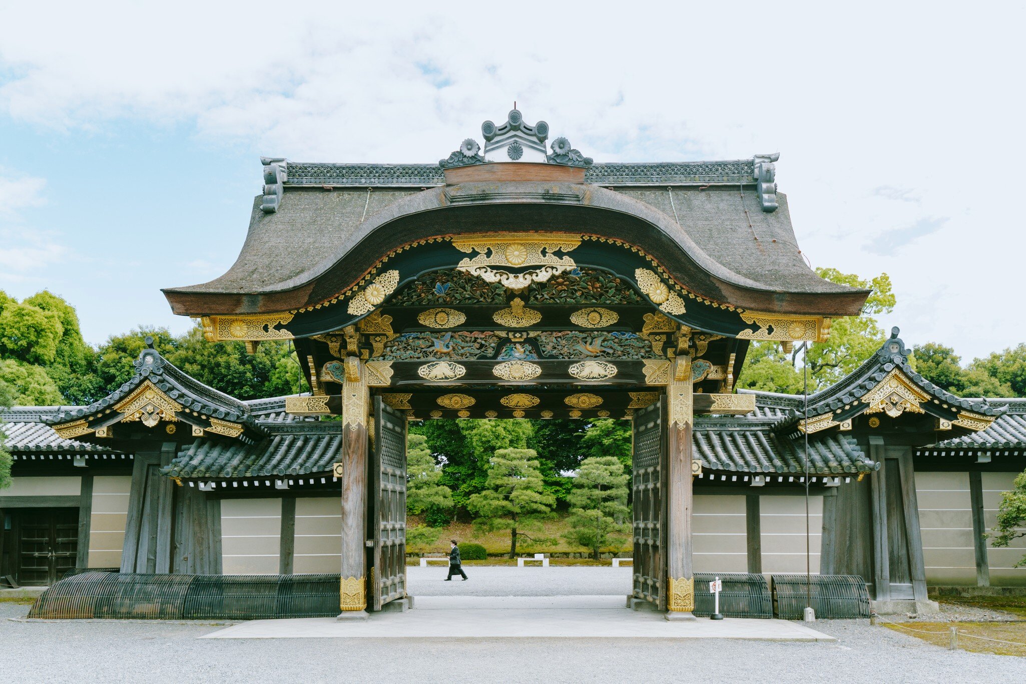 KYOTO, JAPAN - March 27, 2014: The Nijo-jo Castle on March 27, 2014 in Kyoto, Japan. The Nijo-jo Castle was the residence of the Tokugawa shoguns in Kyoto, who had been ruling Japan for over 260 years