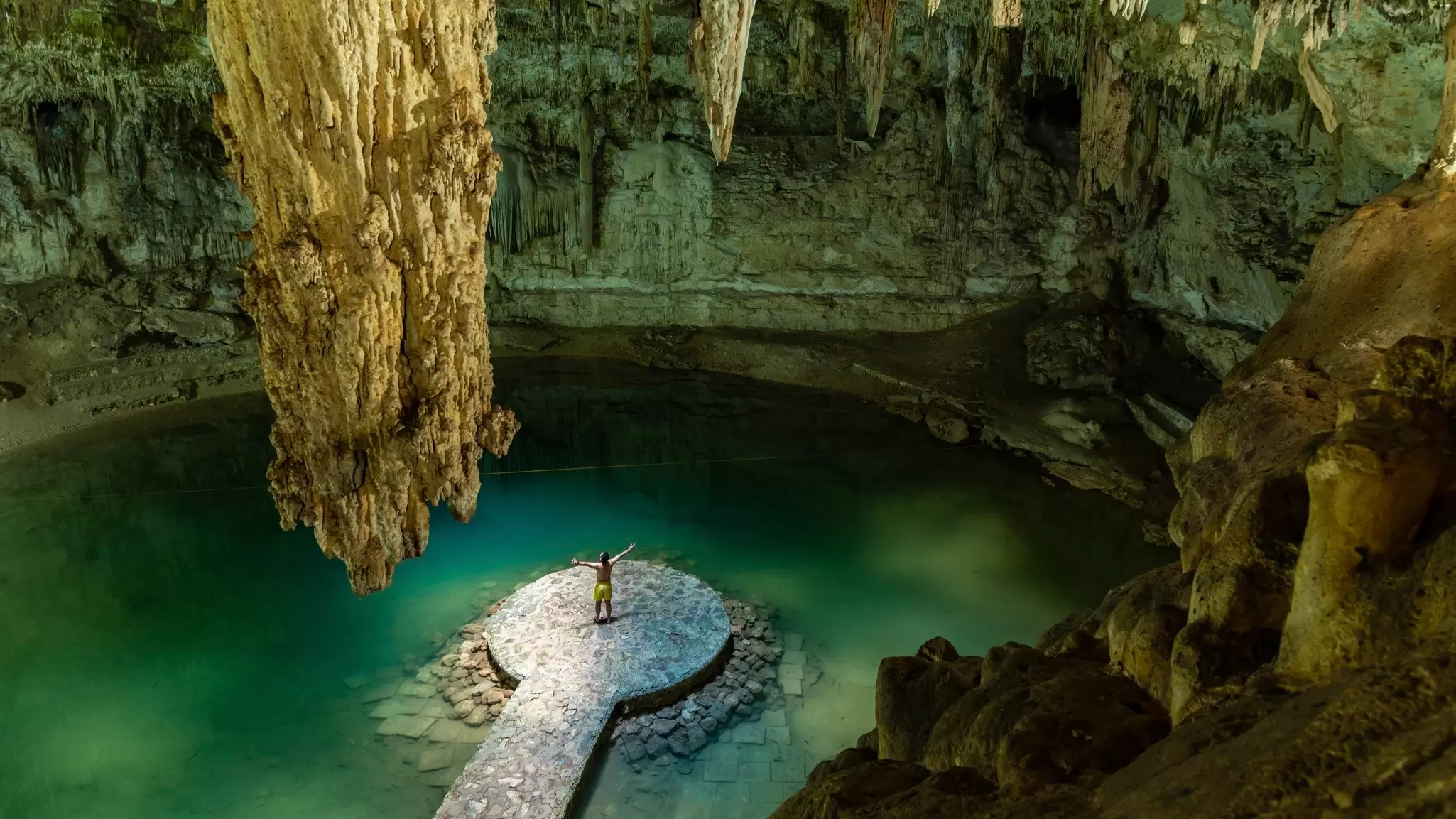 The underground lake systems known as cenotes are a signature attraction of Mexico’s Yucatán Peninsula. YuziS/Shutterstock