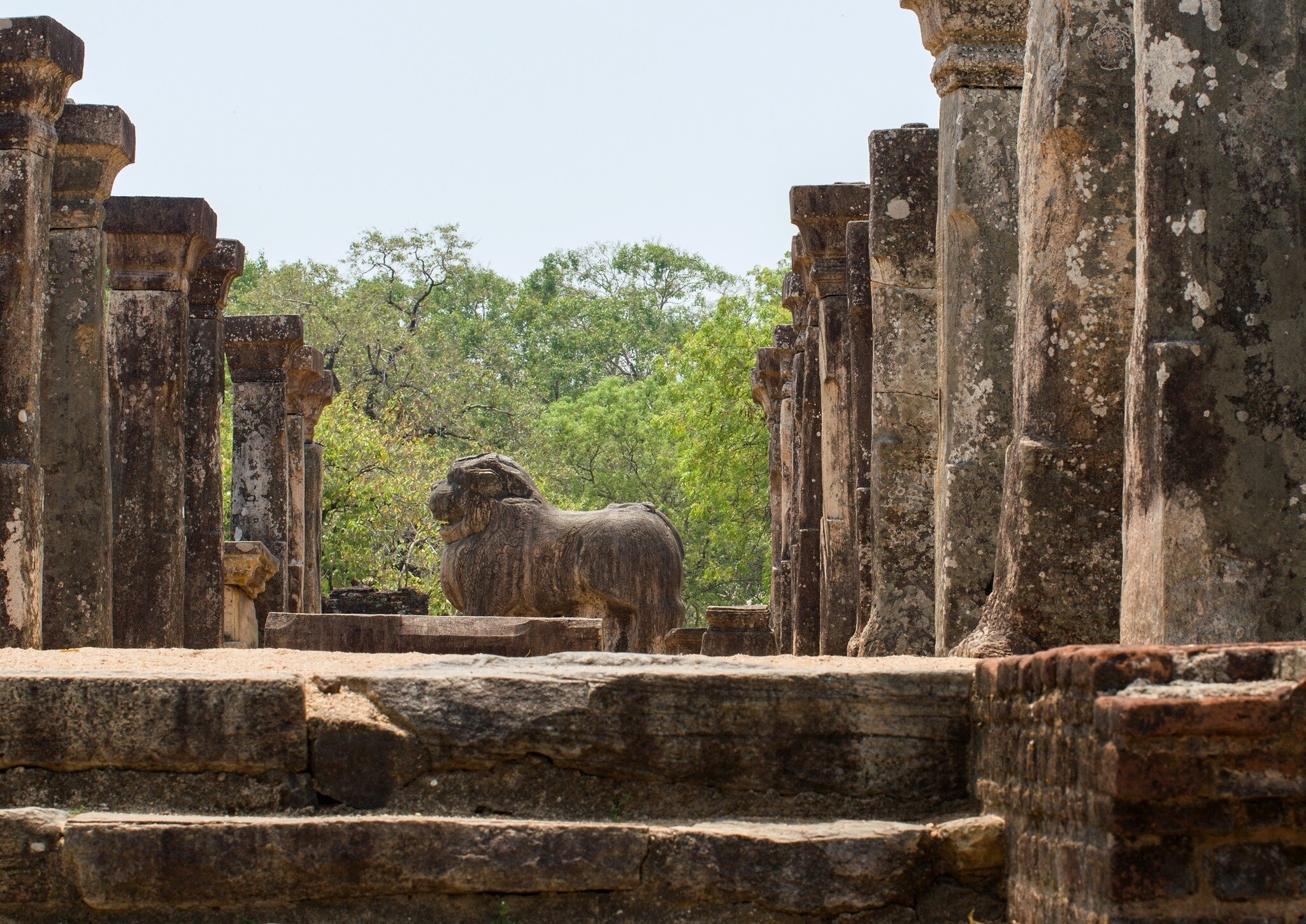 King Nissanka Malla's palace complex in Polonnaruwa, Sri Lanka.