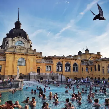 Enjoy one of Budapest's many thermal baths for a relaxing afternoon. Li Kim Goh / Getty Images