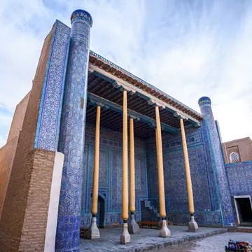 Beautiful Summer mosque inside ancient Kuhna Ark in Khiva, Uzbekistan; Shutterstock ID 1479855725;