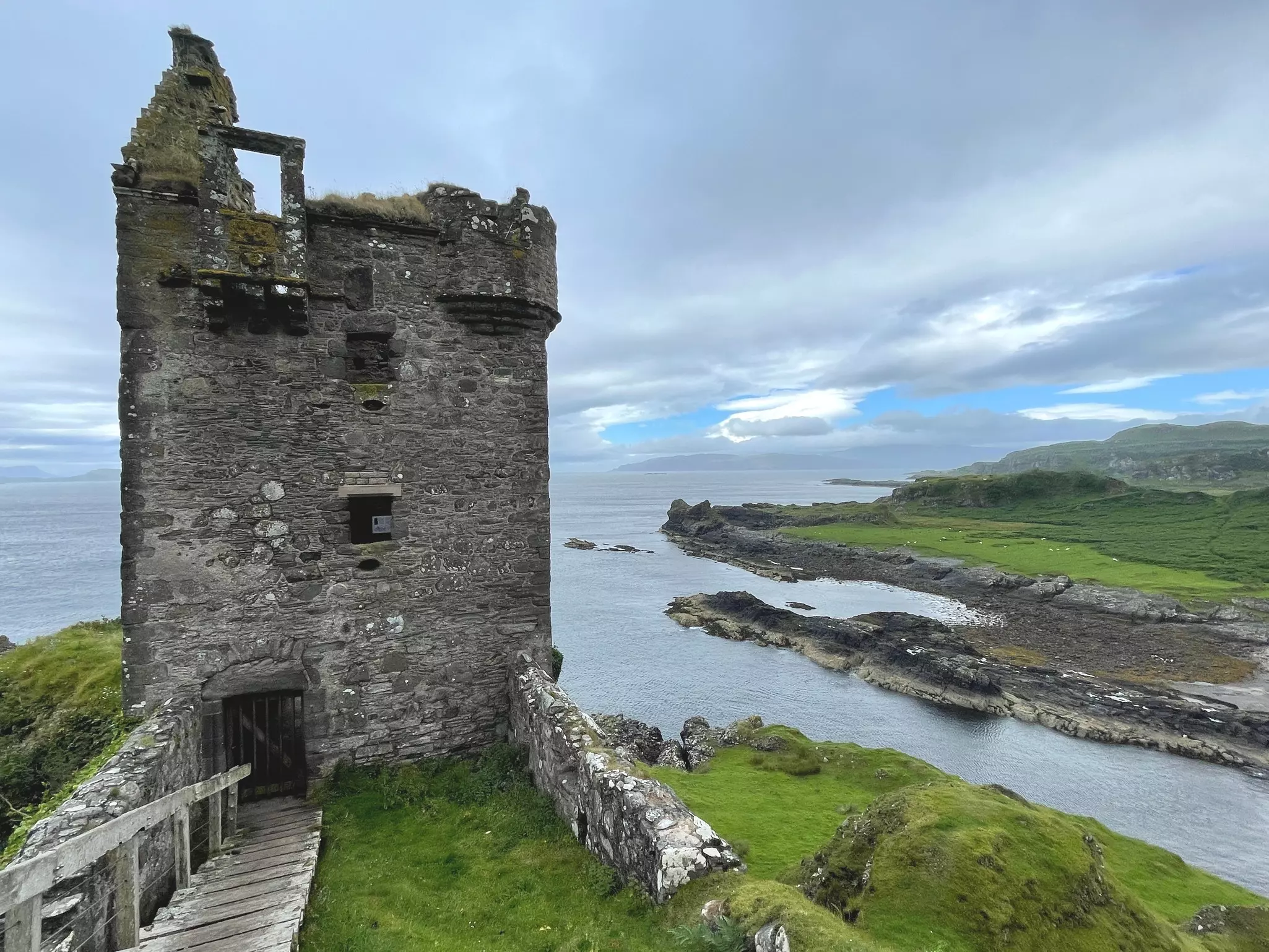 A view of Gylen Castle on the Isle of Kerrera, Scotland.