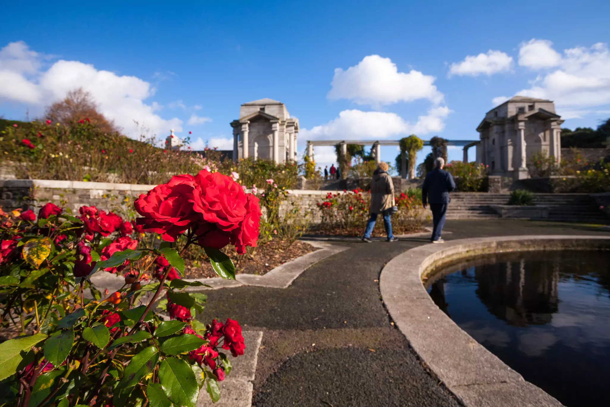 Walking in the War Memorial Gardens in Dublin, Ireland