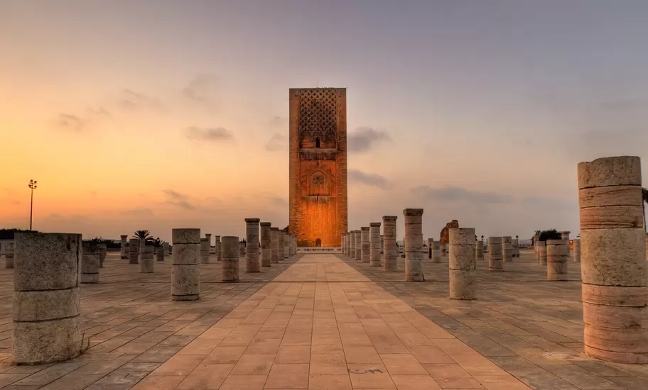 Hassan Tower at Sunset Time