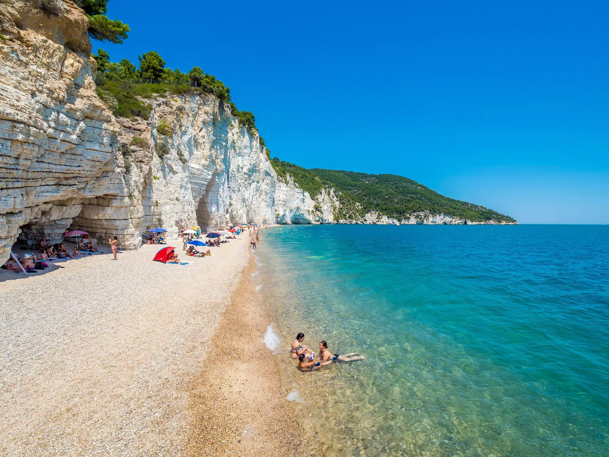 The beach at Baia delle Zagare in Puglia, Italy