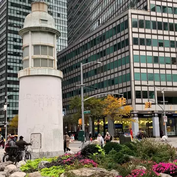 NEW YORK, NY - OCT 24: Titanic Memorial Lighthouse at South Street Seaport Museum in the Seaport District of Manhattan in New York City, as seen on Oct 24, 2020., License Type: media, Download Time: 2025-11-26T20:58:49.000Z, User: LP_YKhanna, Editorial: true, purchase_order: 65050 - Digital Destinations and Articles, job: LP, client: App Content, other: Yuvraj Khanna