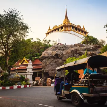 Tourist is visiting to Wat Saket Ratcha Wora Maha Wihan (Wat Phu Khao Thong, Golden Mount temple), a popular Bangkok tourist attraction and has become one of the symbols of the city.  License Type: media  Download Time: 2024-03-11T10:32:01.000Z  User: Norma.PrauseBrewer_LonelyPlanet  Is Editorial: No  purchase_order:   