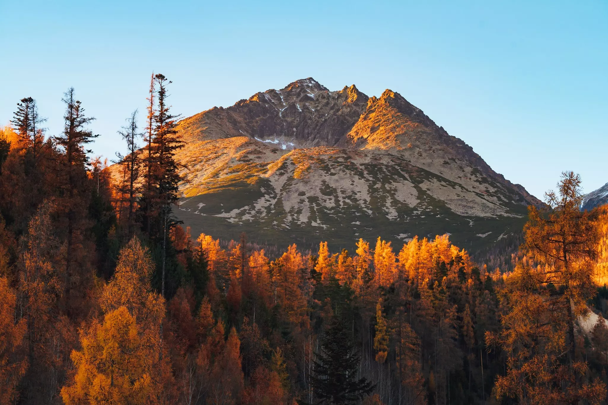 The Gerlach Peak in the High Tatras in autumn time, Poland