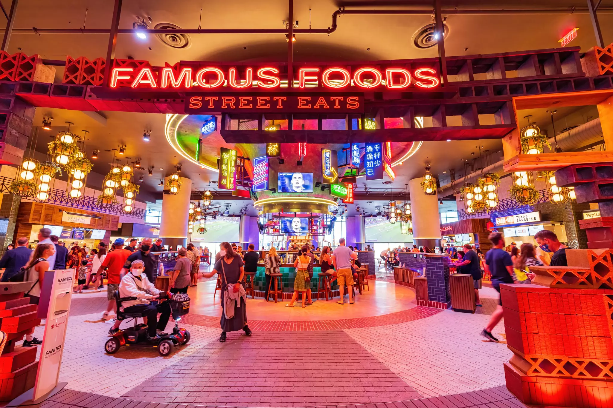 Las Vegas, JUN 28, 2021 - Famous Food Street Eats of the Resorts World casino,