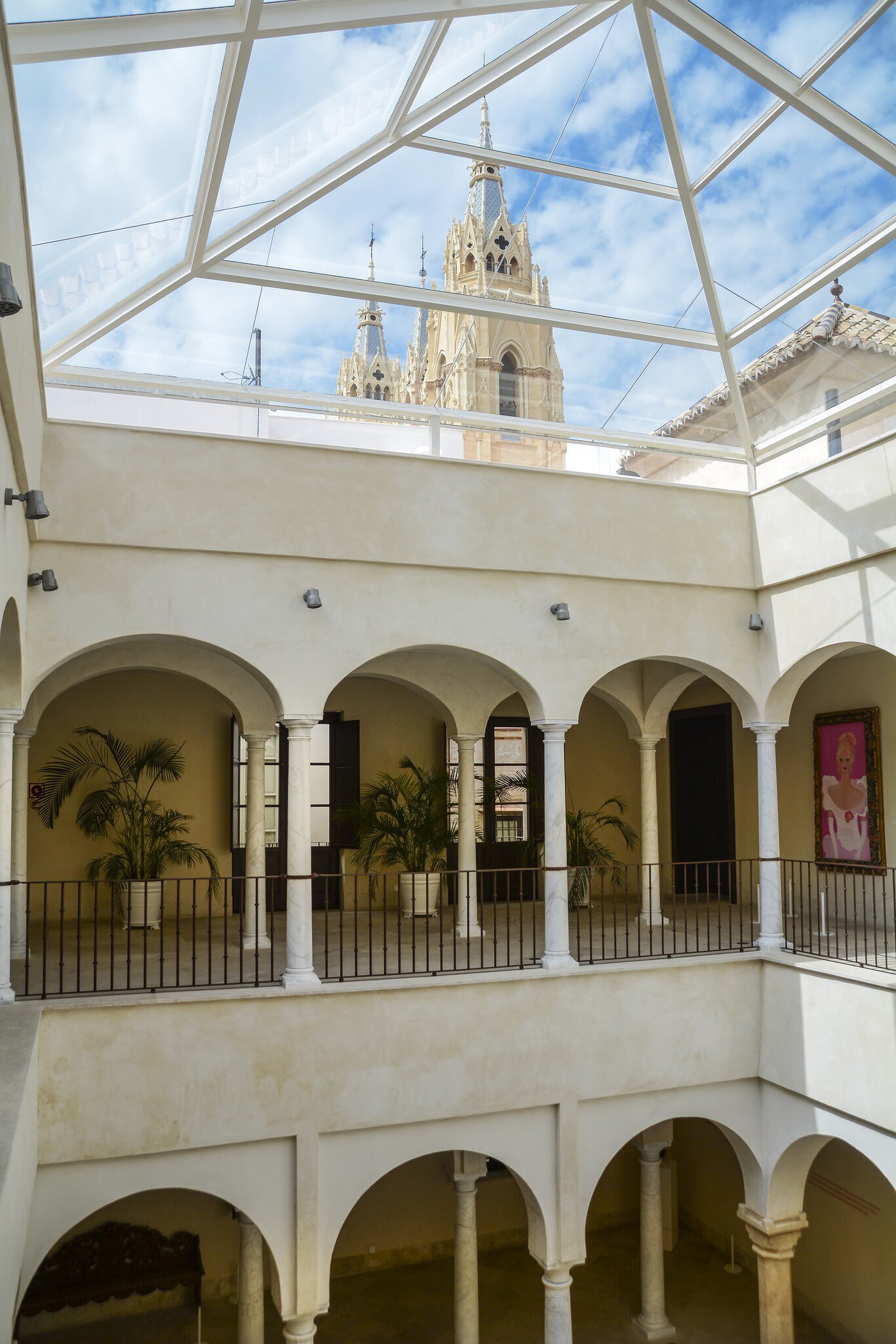 Interior view of the Museo Carmen Thyssen in Málaga, Spain.