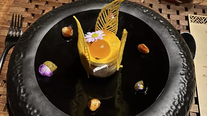 passionfruit-mango Bavarian cream