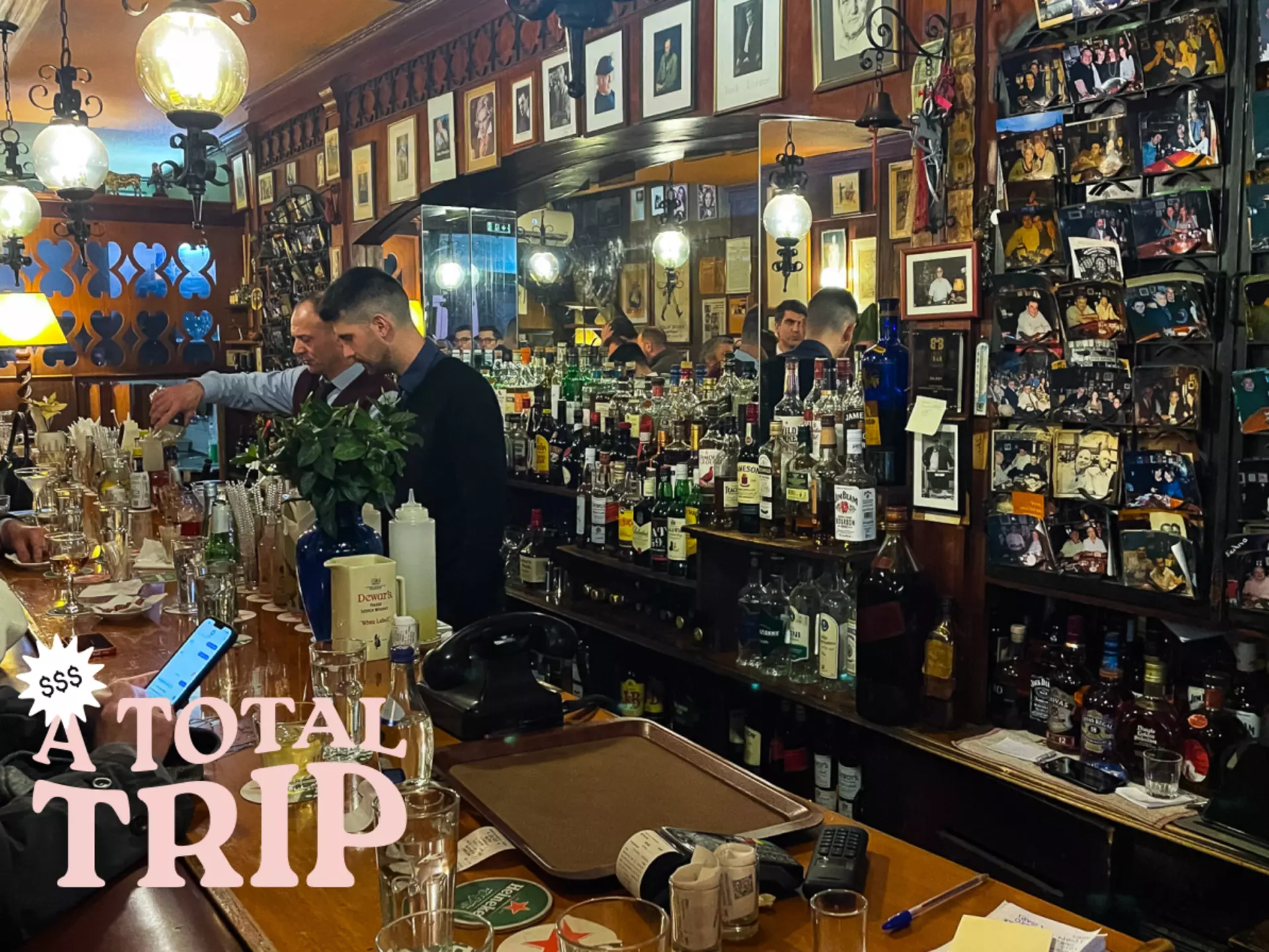 The decor of Galaxy bar in Athens has remained unchanged for decades © Austin Bush