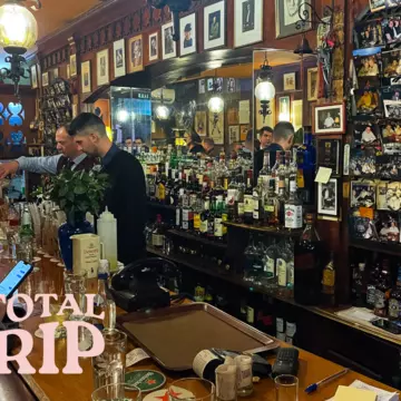 The decor of Galaxy bar in Athens has remained unchanged for decades © Austin Bush