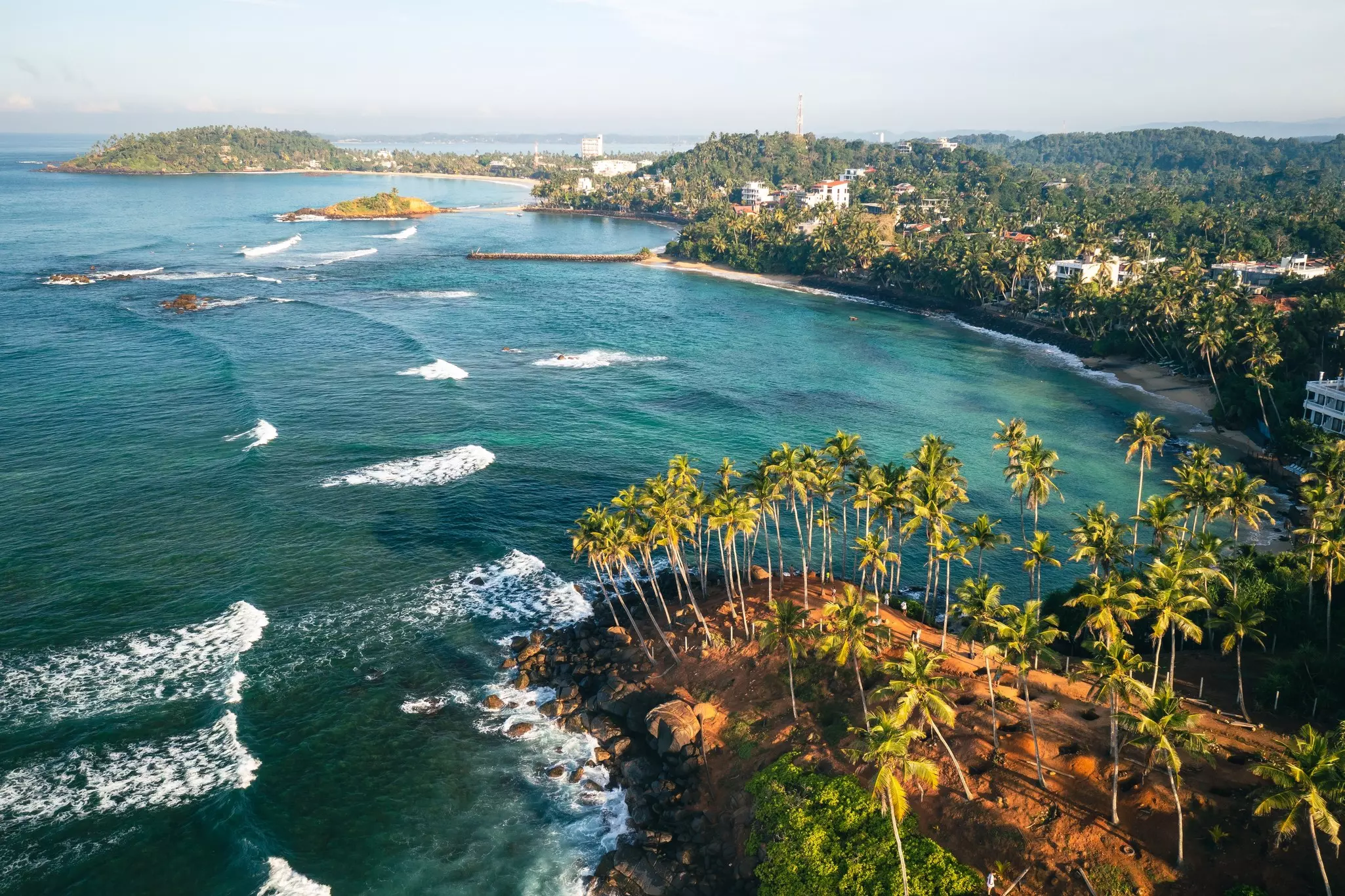 Coconut tree hill in Mirissa Beach, Sri Lanka.