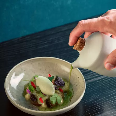 A pretty plate at JOHN Chef's Hall