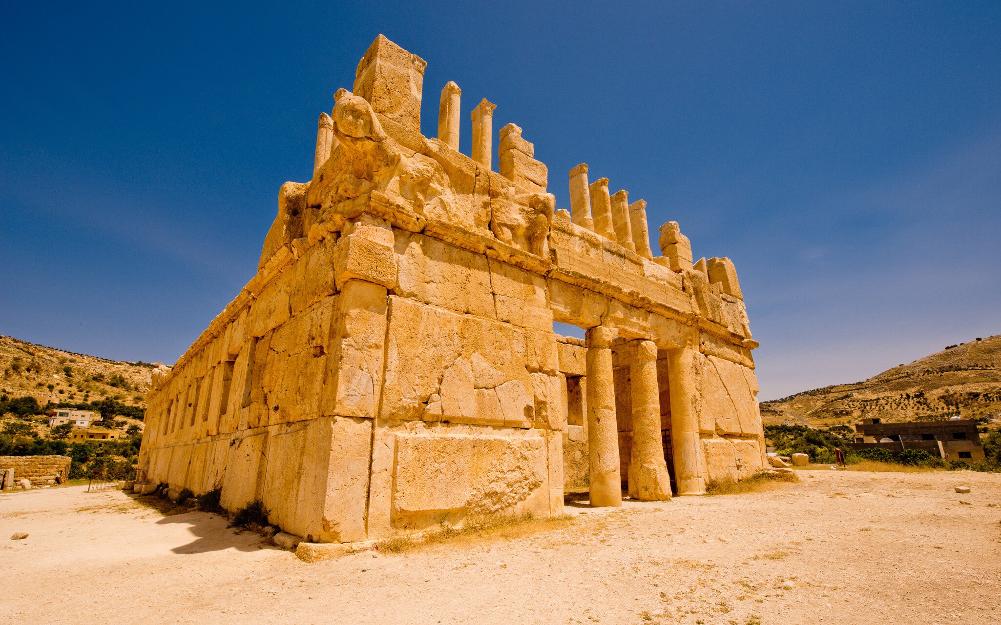 Ruins of the Qasr al Abd, a large ruin in Iraq Al Amir, Jordan.