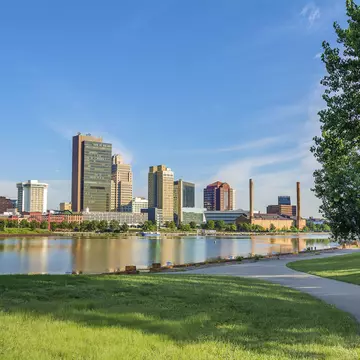 View of downtown Toledo's skyline from across the Maumee River. Mshake/Getty Images/iStockphoto