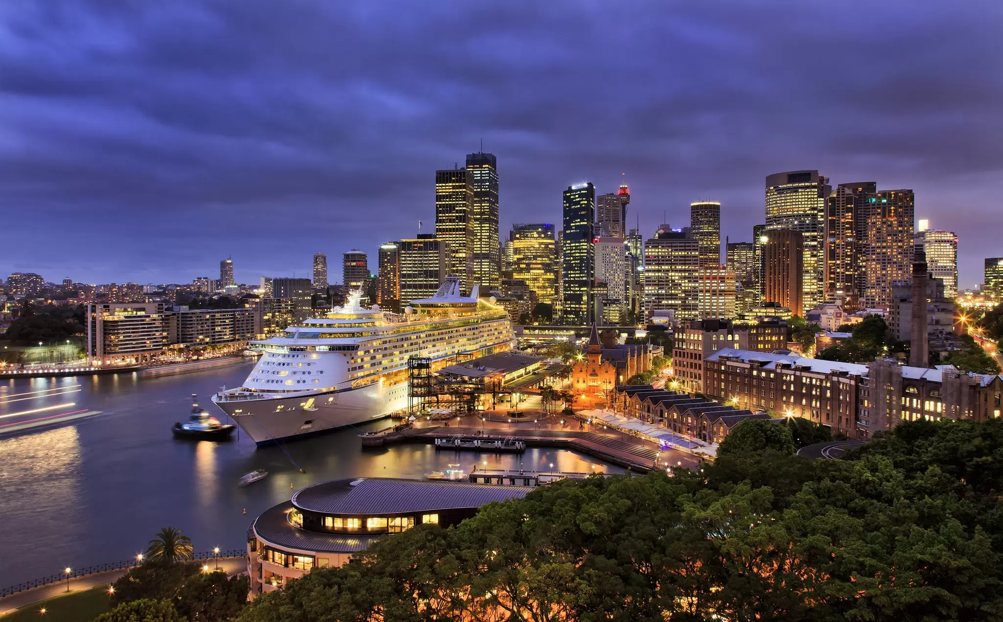 A nighttime view of Sydney, Australia
