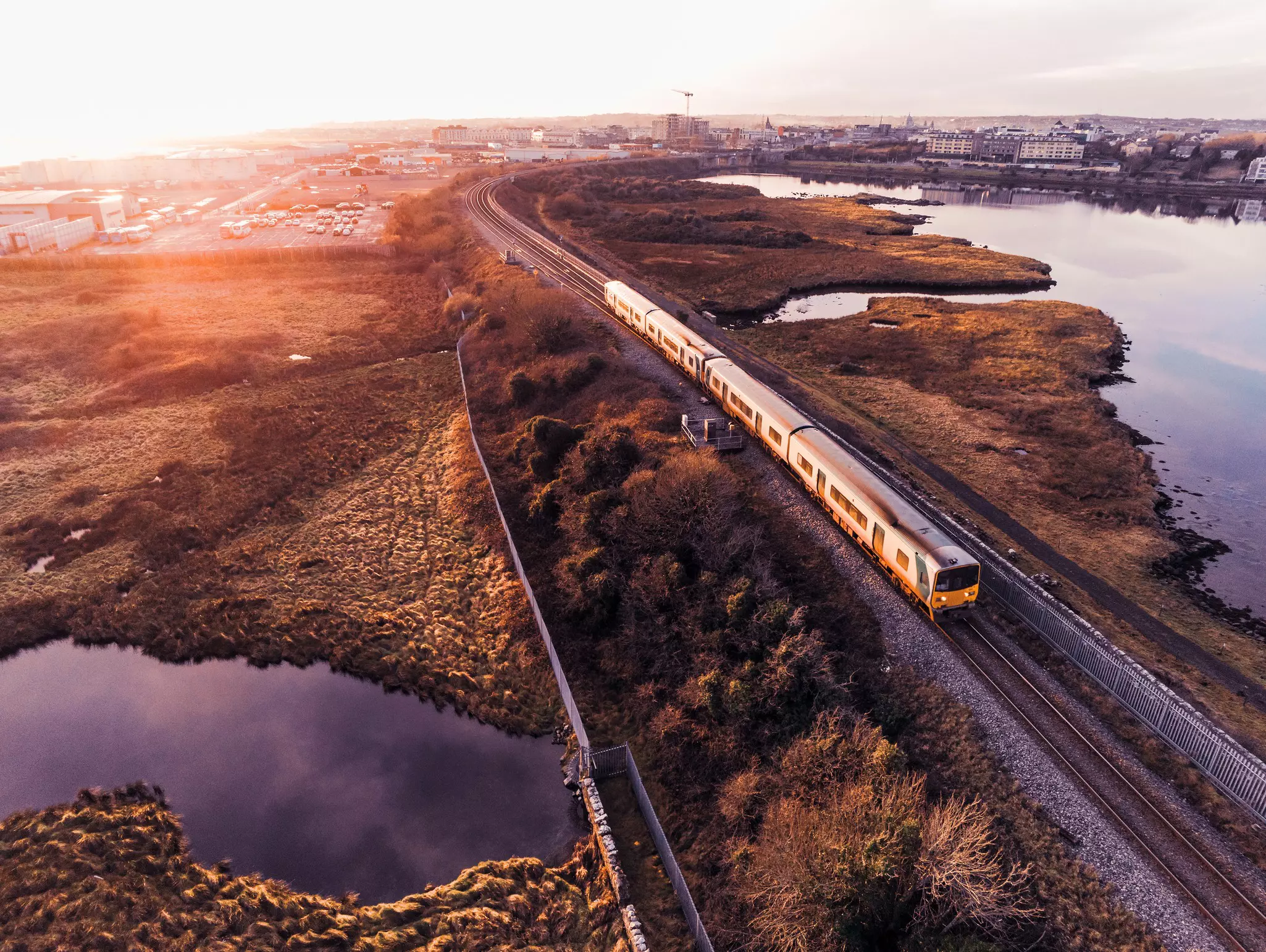 Trains connect major cities in Ireland, providing an alternative to a rental car © mark gusev / Shutterstock