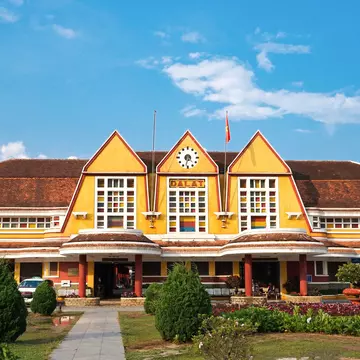 Exterior of the Dalat railway station in Dalat, Vietnam.