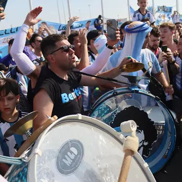 Doha, Qatar, 21th November 2022, Argentine fans party on the Corniche, License Type: media, Download Time: 2025-11-05T18:13:46.000Z, User: rhylton_redventures, Editorial: true, purchase_order: 65050 - Digital Destinations and Articles, job: Lonely Planet, client: World cup photo editing, other: Rhianydd Hylton