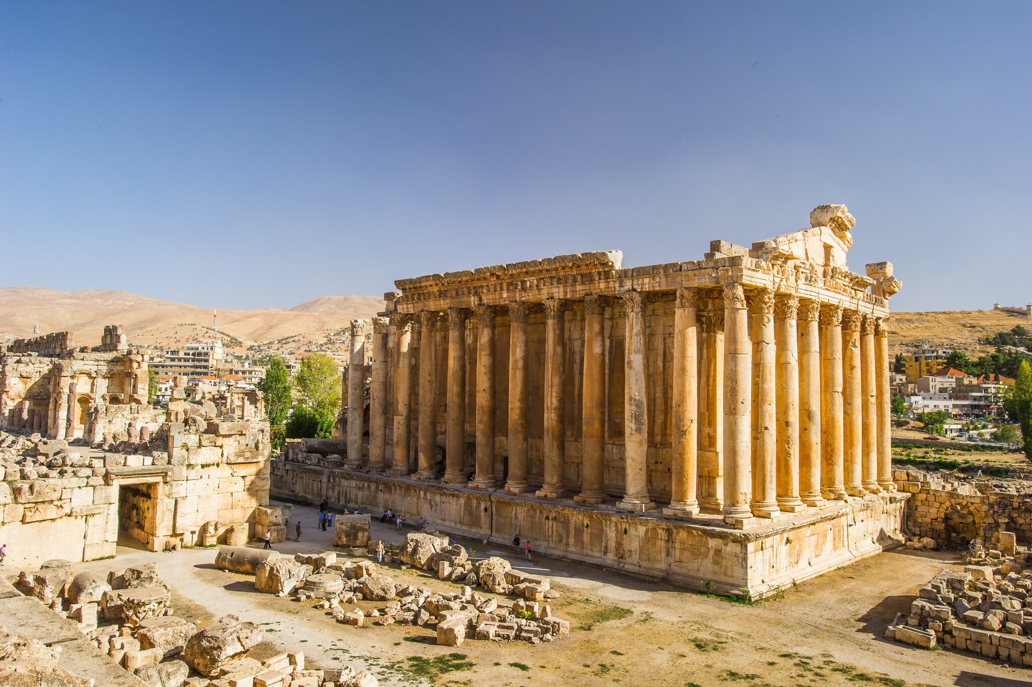 The Temple of Bacchus at Baalbek in Lebanon.