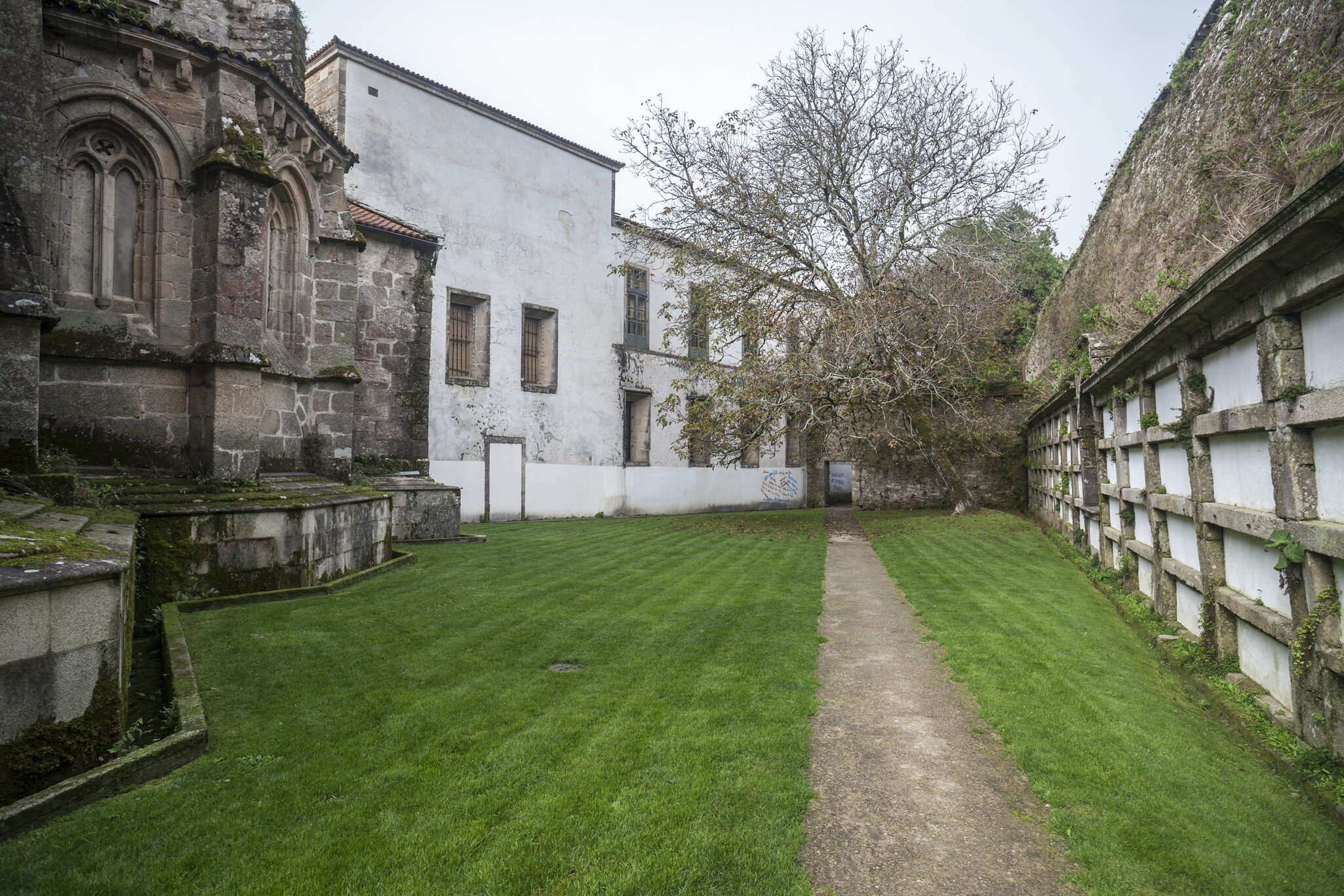 View of the Parque de San Domingos de Bonaval in Santiago de Compostela, Spain.