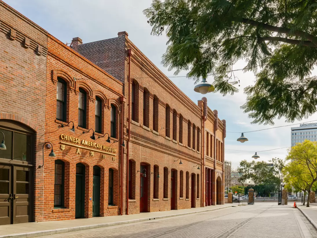 Exterior view of the Chinese American Museum in Los Angeles, California.