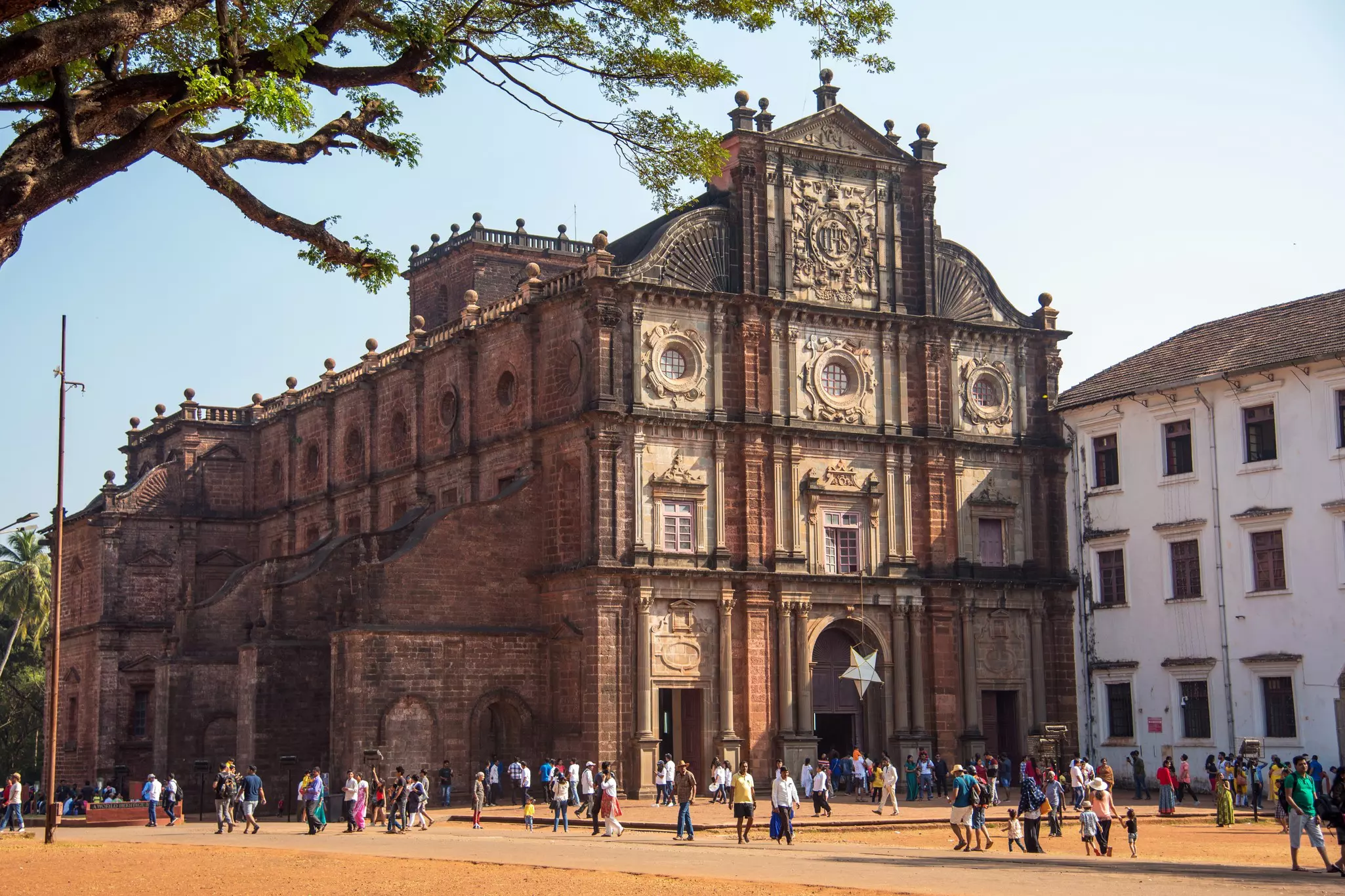 The imposing Basilica of Bom Jesus is one of the most striking Portuguese-era relics in Goa. Dipak Shelare/Shutterstock
