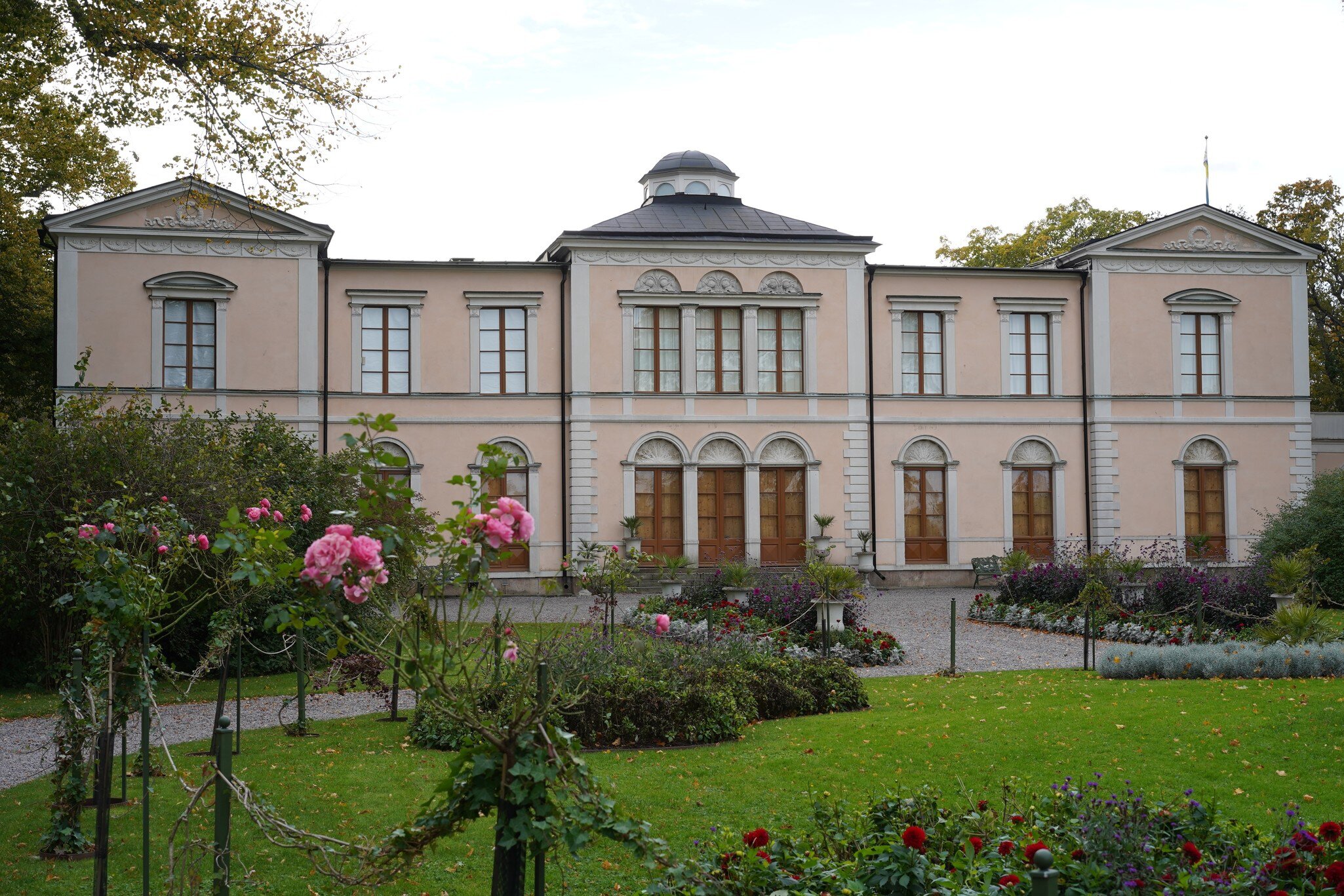 Stockholm, Sweden - October 13, 2025: View of the Rosendal Palace (Rosendals slott) at the Royal National City Park in the Stockholm district of Djurgården, License Type: media, Download Time: 2026-04-09T12:25:39.000Z, User: esterpyykko45, Editorial: true, purchase_order: 65050 - Digital Destinations and Articles, job: Lonely Planet, client: app content, other: Ester Pyykko