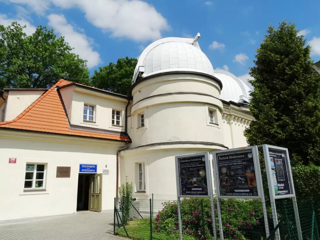House of Stefanik Observatory in Prague, Czech Republic. Stefanik Observatory specializes above all in popularization of astronomy and related natural sciences.