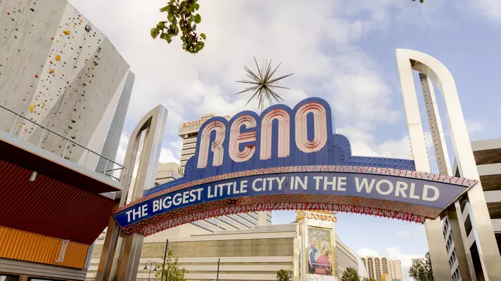Reno sign, neon, Downtown.