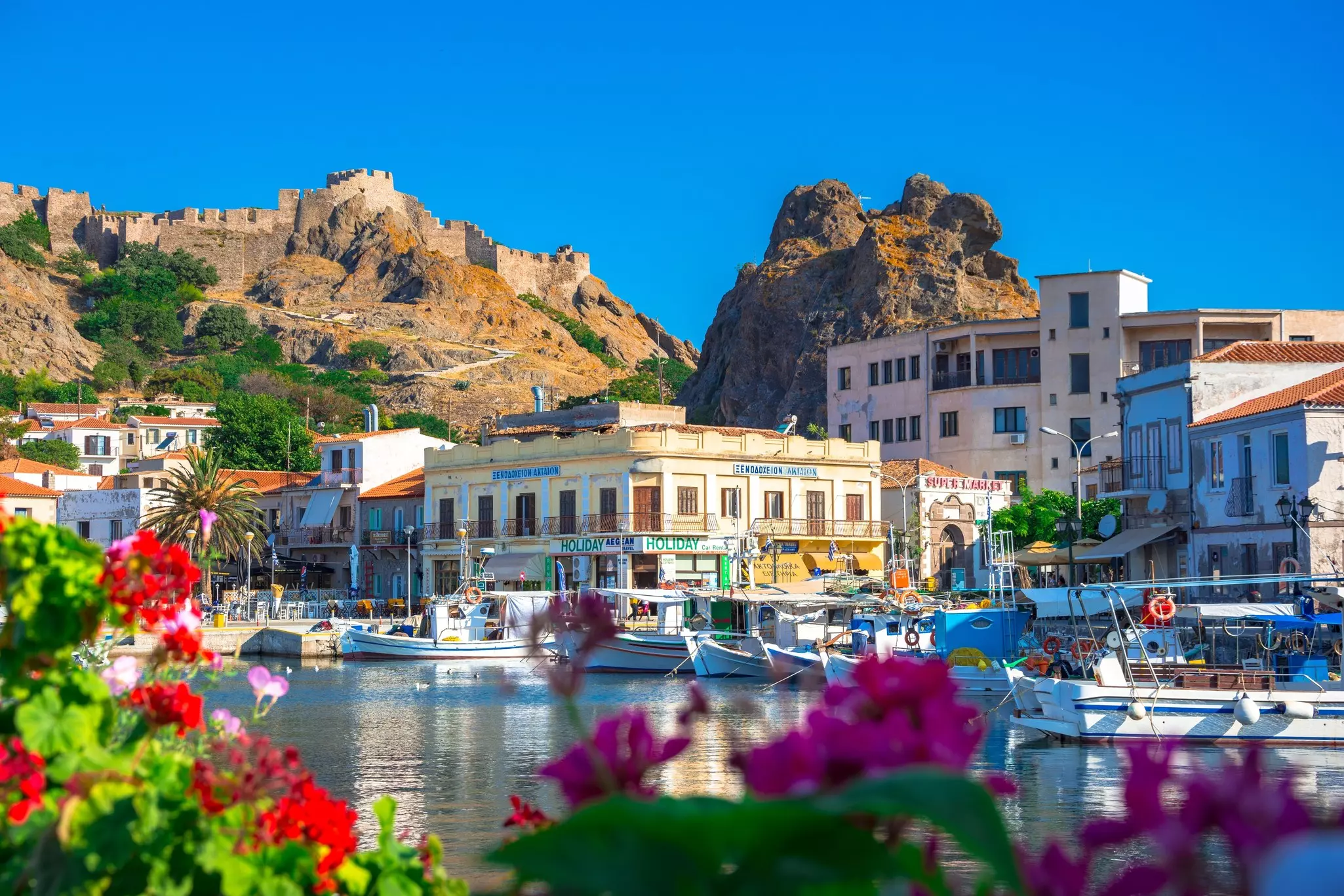 View of Myrina, Limnos island, Greece