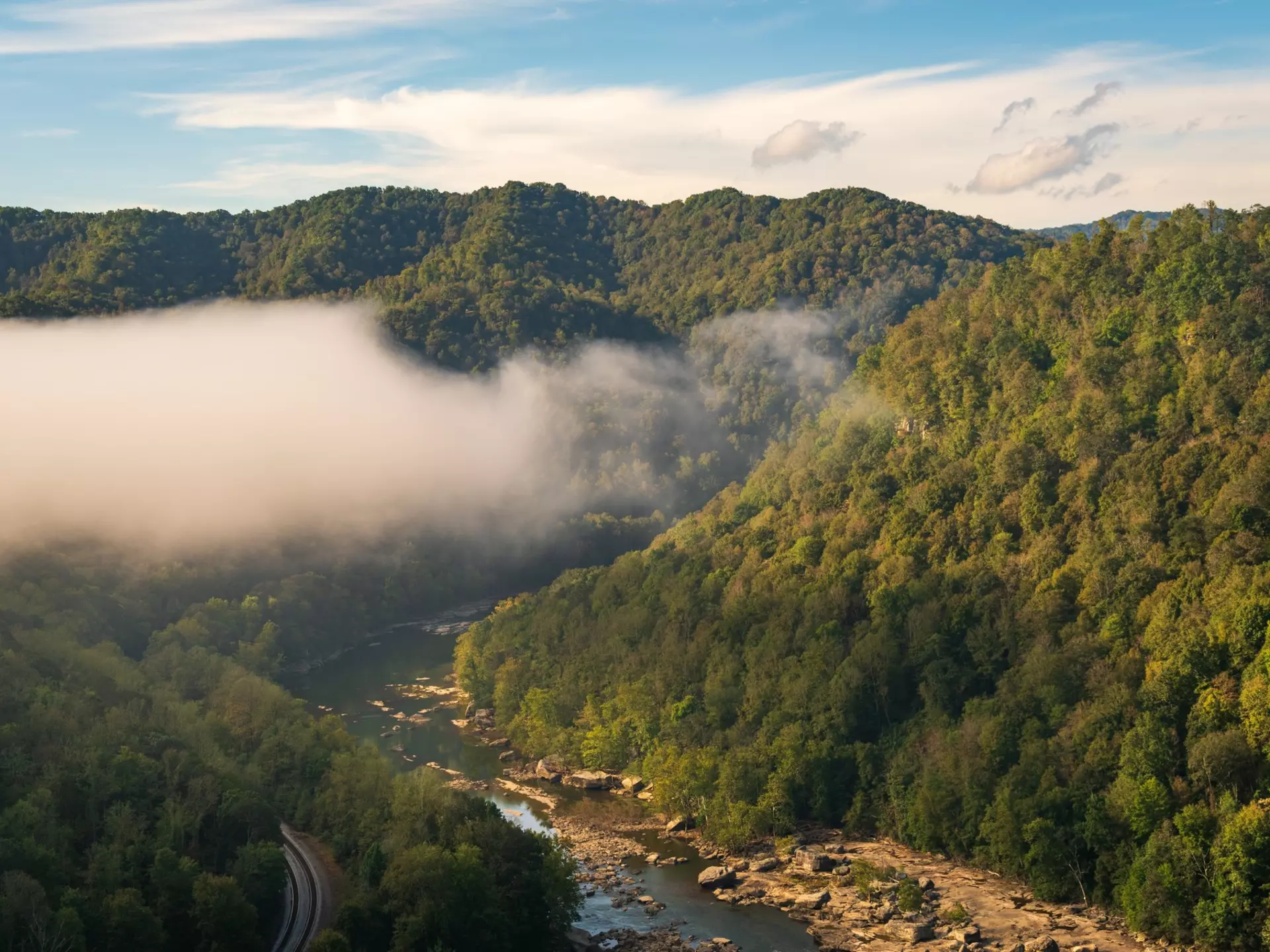 The New River Gorge National Park and Preserve in southern West Virginia