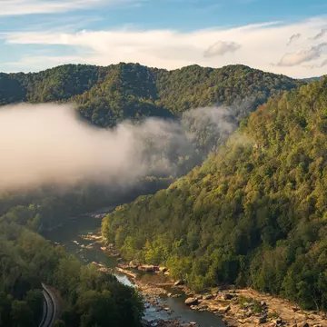 The New River Gorge National Park and Preserve in southern West Virginia