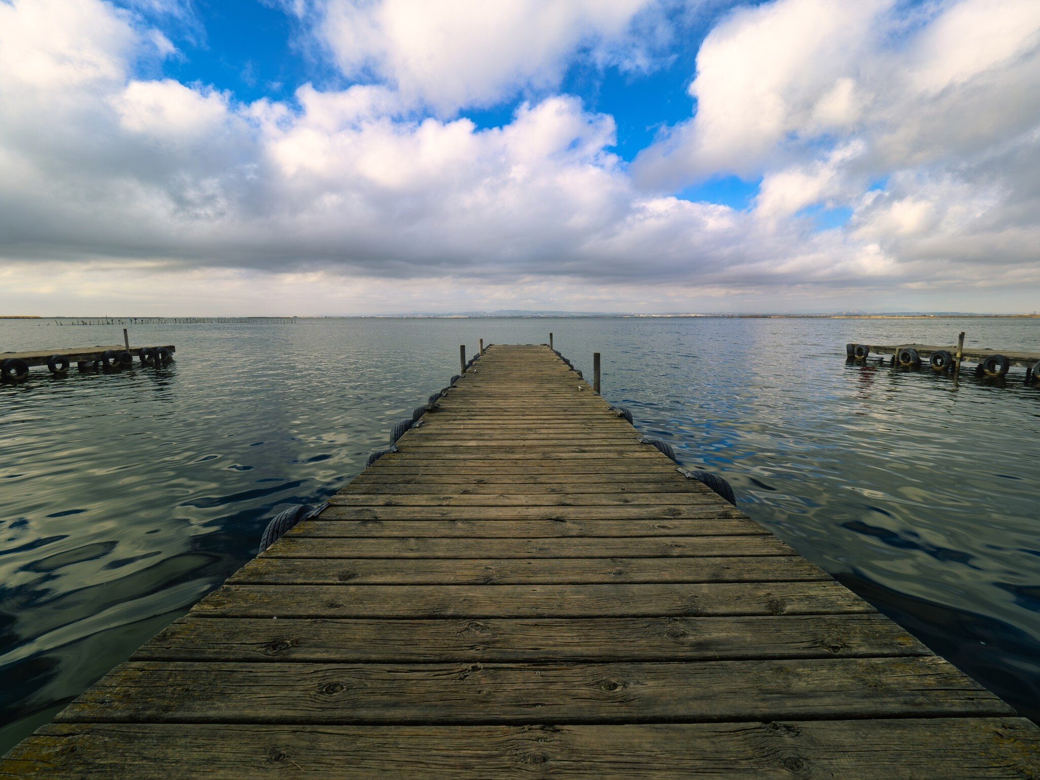 Jetties in the Pujol gola of the albufera of Valencia, Spain; Shutterstock ID 2324993535;