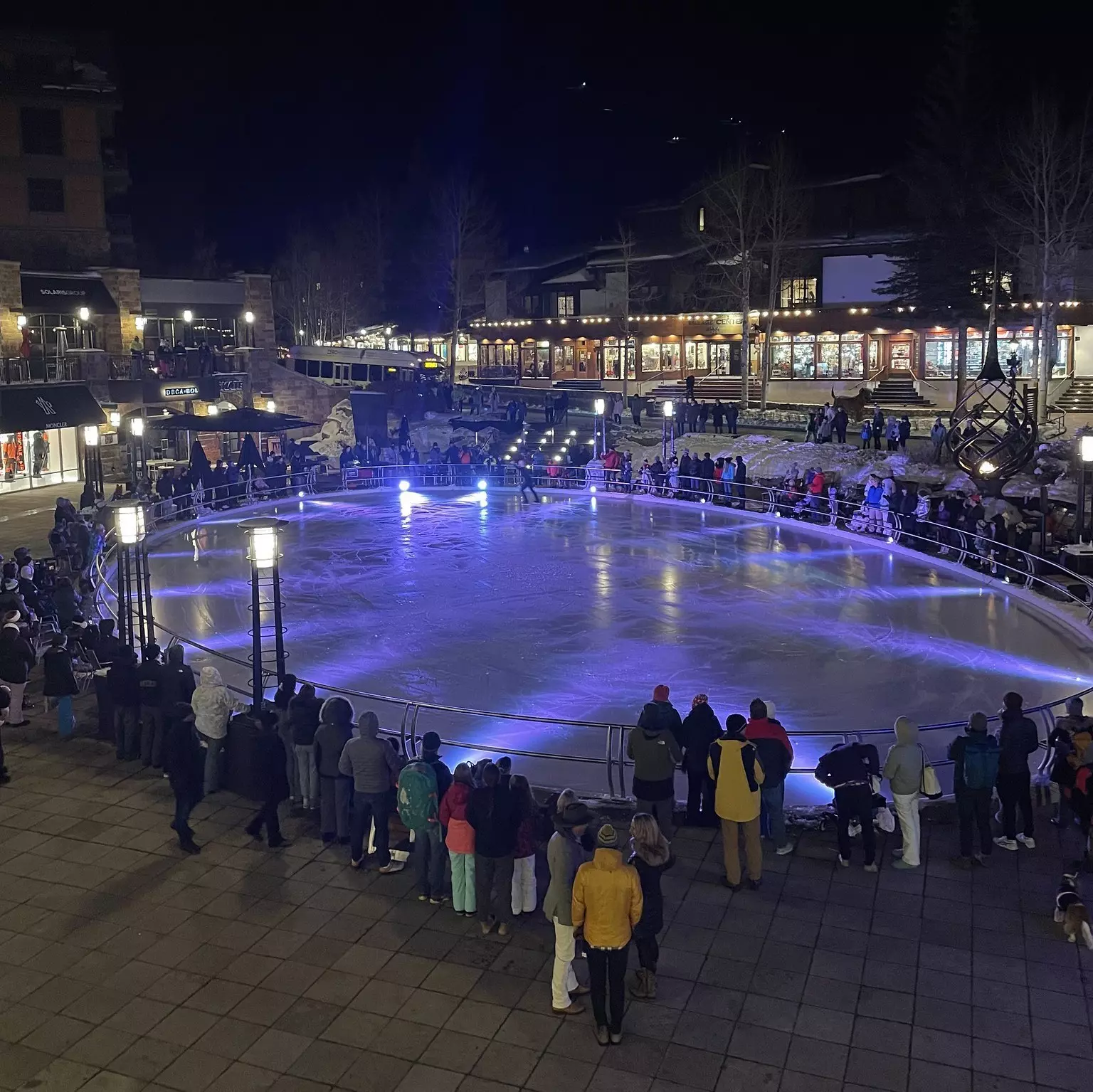 Taking place in the center of Vail Village, the Vail Skating Festival draws star figure skaters and delighted spectators © Laura Motta / Lonely Planet