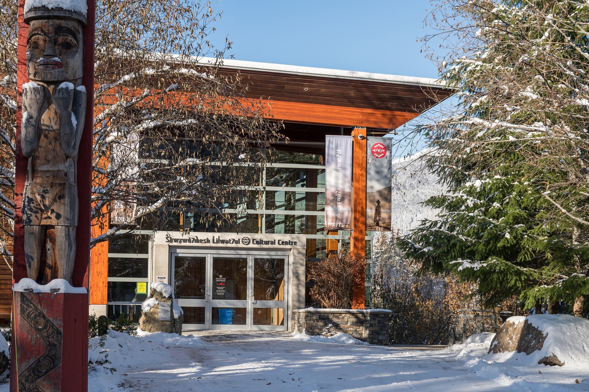 Winter visit to Squamish Lil'wat Cultural Centre in Whistler, British Columbia