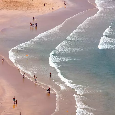 Arrifana beach, Costa Vicentina, Vicentine Coast Natural Park, view from above.
