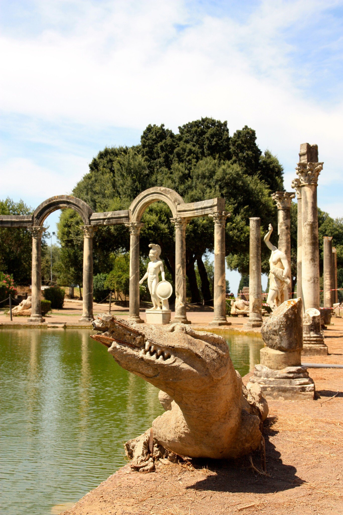 Hadrian's Villa is a large Roman archaeological complex at Tivoli, Italy.