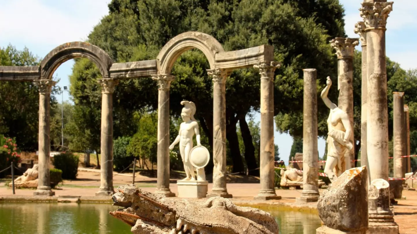 Hadrian's Villa is a large Roman archaeological complex at Tivoli, Italy.